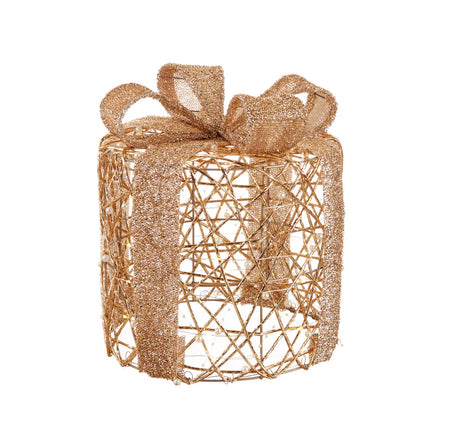 Caixa de presente Iluminada de Metal com Pérolas