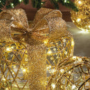 Caixa de presente Iluminada de Metal com Pérolas