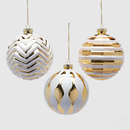 Conjunto de 3 bolas de vidro decorativas