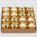 Caixa com 16 Bolas de Natal Douradas