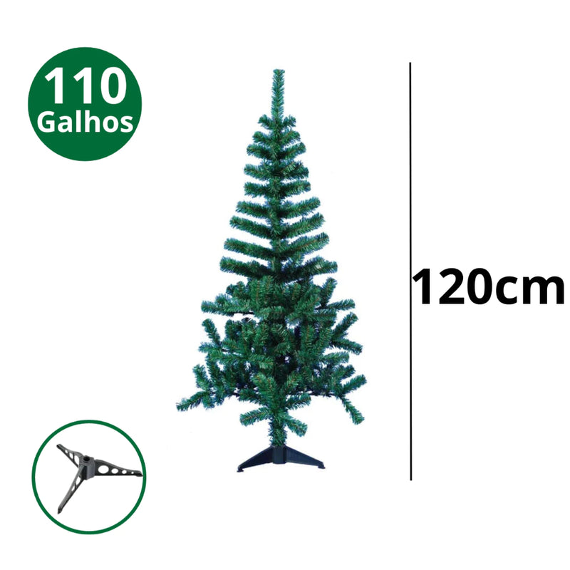 Arvore Natal Grande Pinheiro Decoração Natal 120cm 150cm 180cm 210cm Até 450Galhos