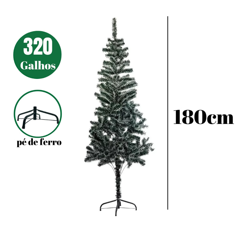Arvore Natal Grande Pinheiro Decoração Natal 120cm 150cm 180cm 210cm Até 450Galhos