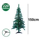 Arvore Natal Grande Pinheiro Decoração Natal 120cm 150cm 180cm 210cm Até 450Galhos