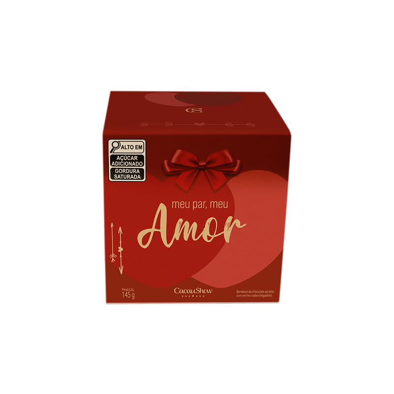 Cubo com Bombons de Chocolate ao Leite Amor 145g