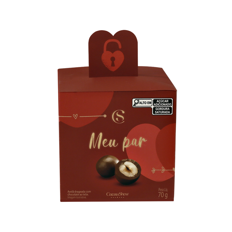 Mini Cubo com Drageados de Avelã 70g