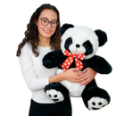 Urso Panda de Pelúcia 50 cm Sentado - Cuper Preto