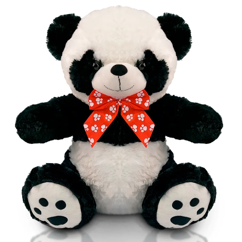 Urso Panda de Pelúcia 50 cm Sentado - Cuper Preto