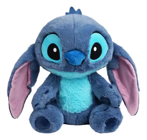 Urso De Pelúcia Stitch Encantador Antialergico Macio Cor Azul